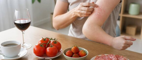 orticaria da stress: cibi da evitare
